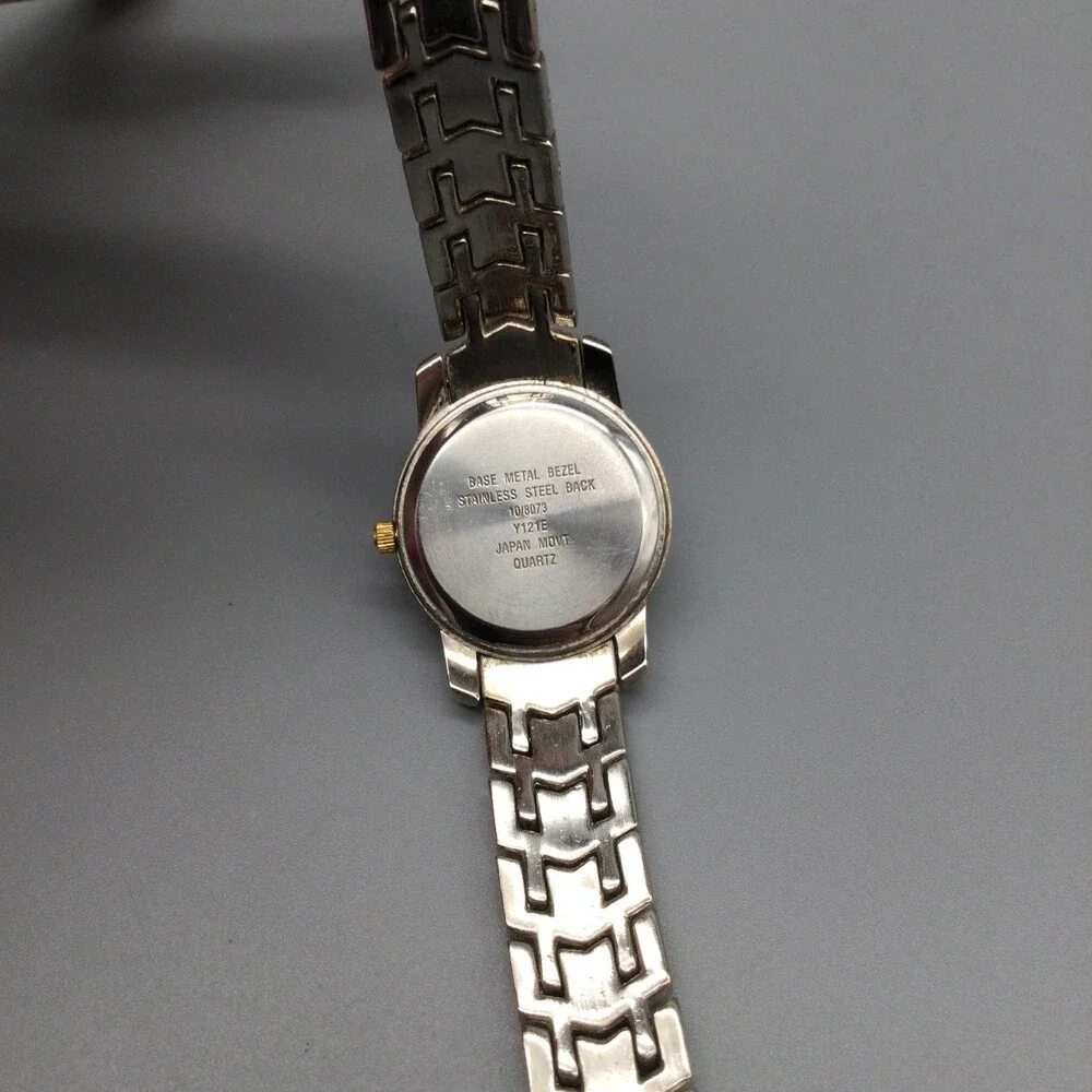 Anne Klein Womens Watch 25mm Two Tone Y10873 Bracelet New Battery 6.75